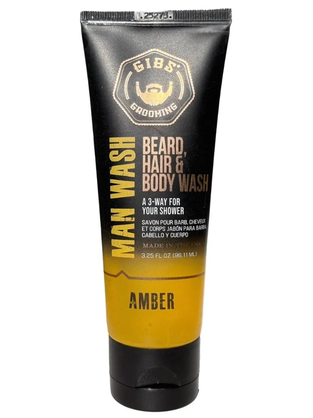 Amber Man Wash BHB, Beard, Hair and Body Brand New 3.25 Oz